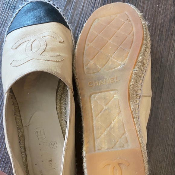 CHANEL Lambskin Espadrilles size 37 Beige - Picture 6 of 6